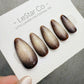 Handmade Press On Smoked Gold Cat Eye Cat Eye Gel Acrylic Nails 4for3 Timed Offer