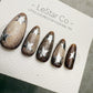Handmade Press On Midnight Gold Stars Cat Eye Gel Acrylic Nails 4for3 Timed Offer