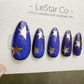 Handmade Press On Midnight Starfield Cat Eye Gel Acrylic Nails 4for3 Timed Offer
