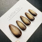 Timed Offer 4 For 3) Handmade Press On Eclipse Gold Cat Eye Gel Acrylic Nails