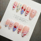 Handmade Gel Press On Nails: Dolly Picnic
