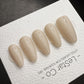 Timed Offer 4 For 3) Handmade Press On Ivory Latte Gel Acrylic Nails