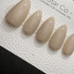 Timed Offer 4 For 3) Handmade Press On Ivory Latte Gel Acrylic Nails
