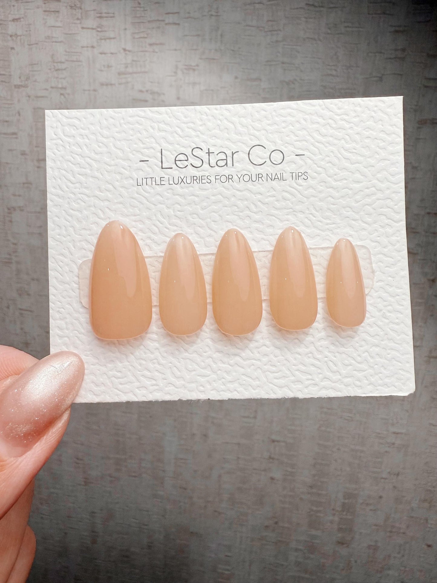 Timed Offer 4 For 3) Handmade Press On Bare Blush Gel Acrylic Nails