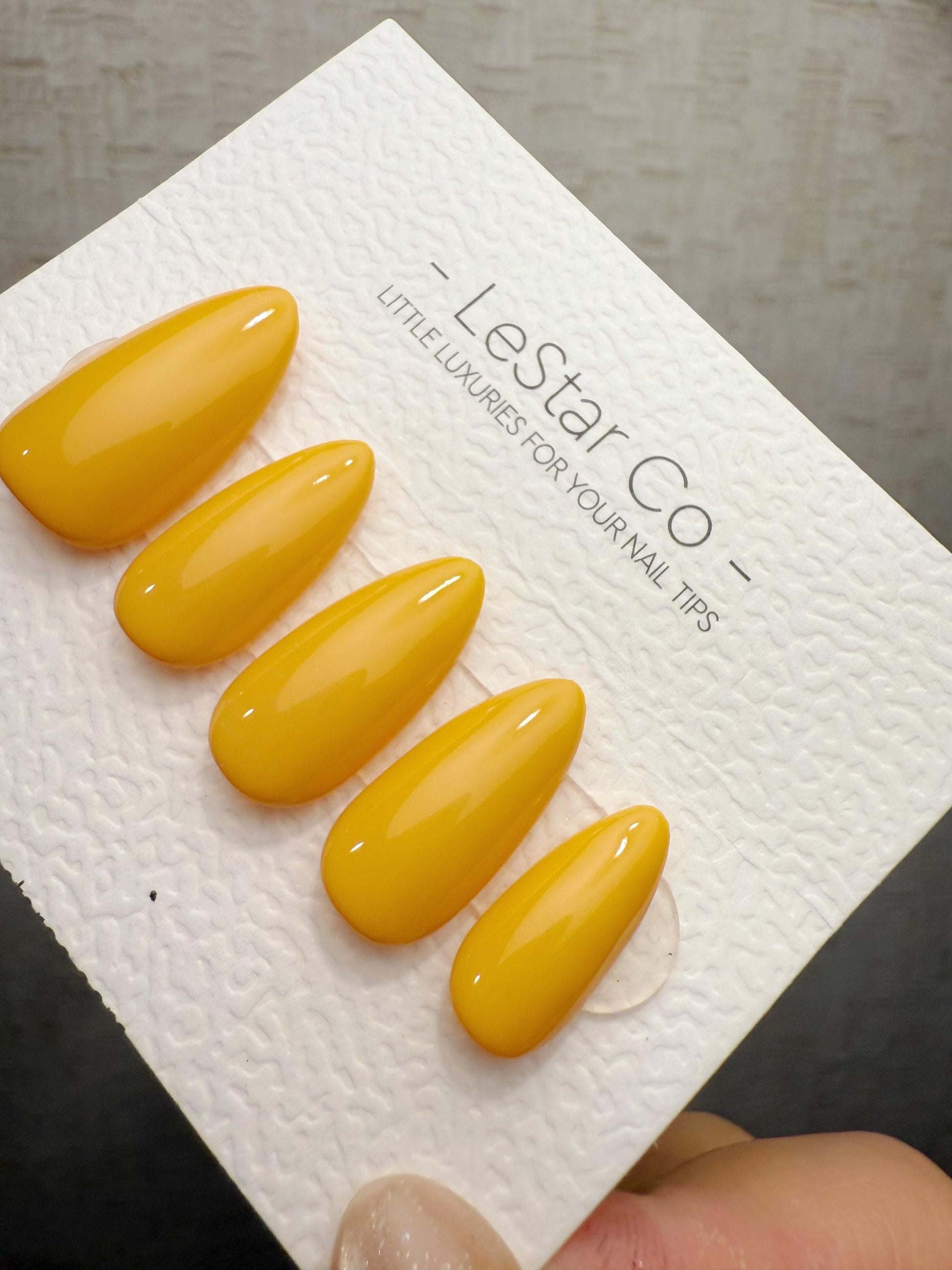 Handmade Press On Mango Glow Gel Acrylic Nails 4for3 Timed Offer