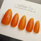 Handmade Press On Orange Sorbet Gel Acrylic Nails 4for3 Timed Offer