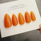 Handmade Press On Orange Sorbet Gel Acrylic Nails 4for3 Timed Offer