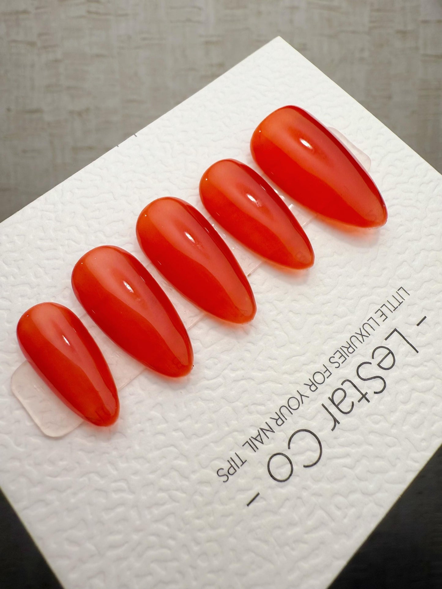 Handmade Press On Juicy Tomato Gel Acrylic Nails 4for3 Timed Offer