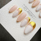 Timed Offer 4 For 3) Handmade Press On Ivory Luxe Gel Acrylic Nails