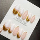Timed Offer 4 For 3) Handmade Press On Ivory Luxe Gel Acrylic Nails