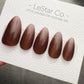 Timed Offer 4 For 3) Handmade Press On Smoky Mocha Gel Acrylic Nails