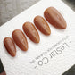 Timed Offer 4 For 3) Handmade Press On Caramel Latte Gel Acrylic Nails