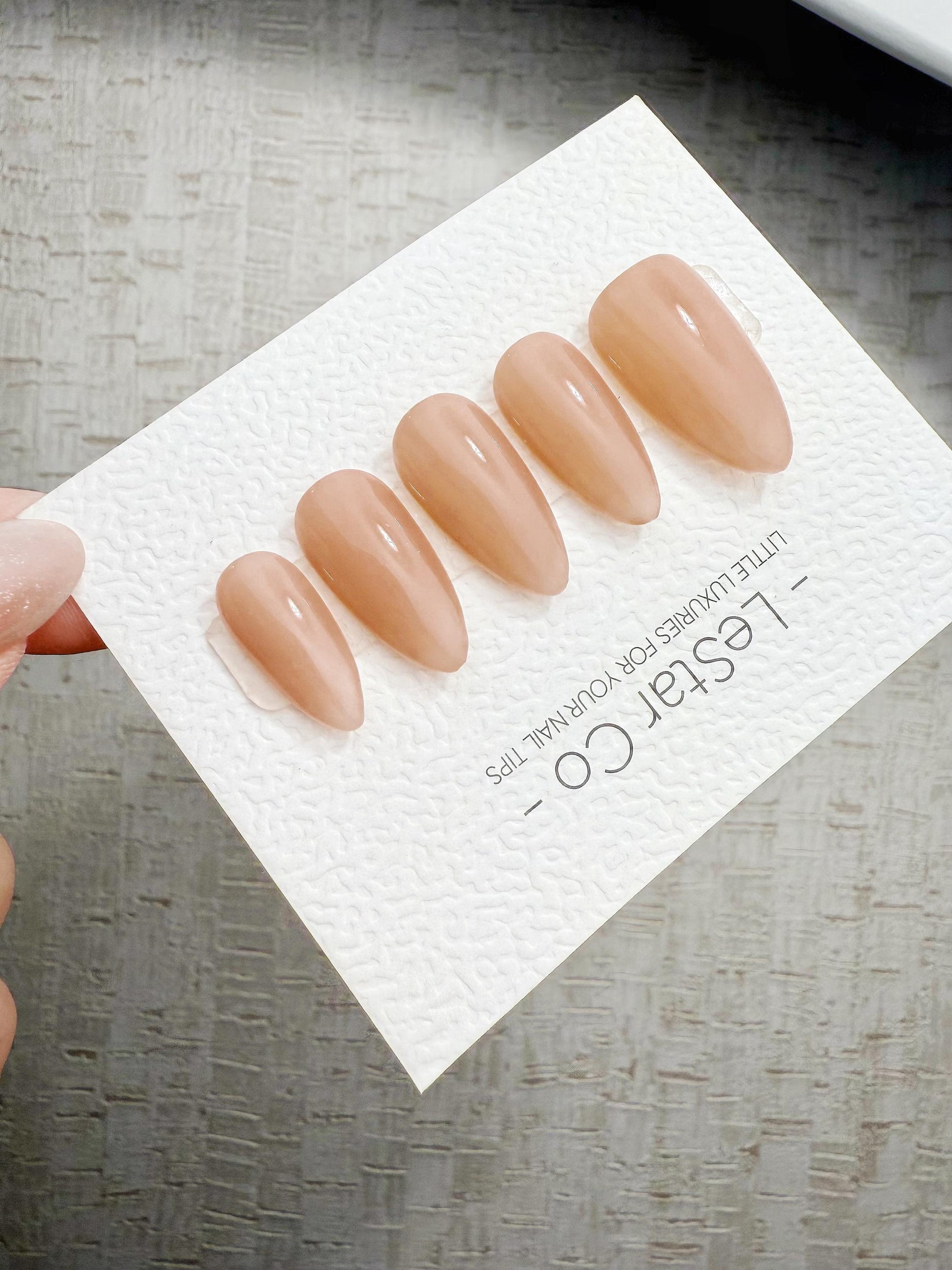 Timed Offer 4 For 3) Handmade Press On Nude Petal Gel Acrylic Nails