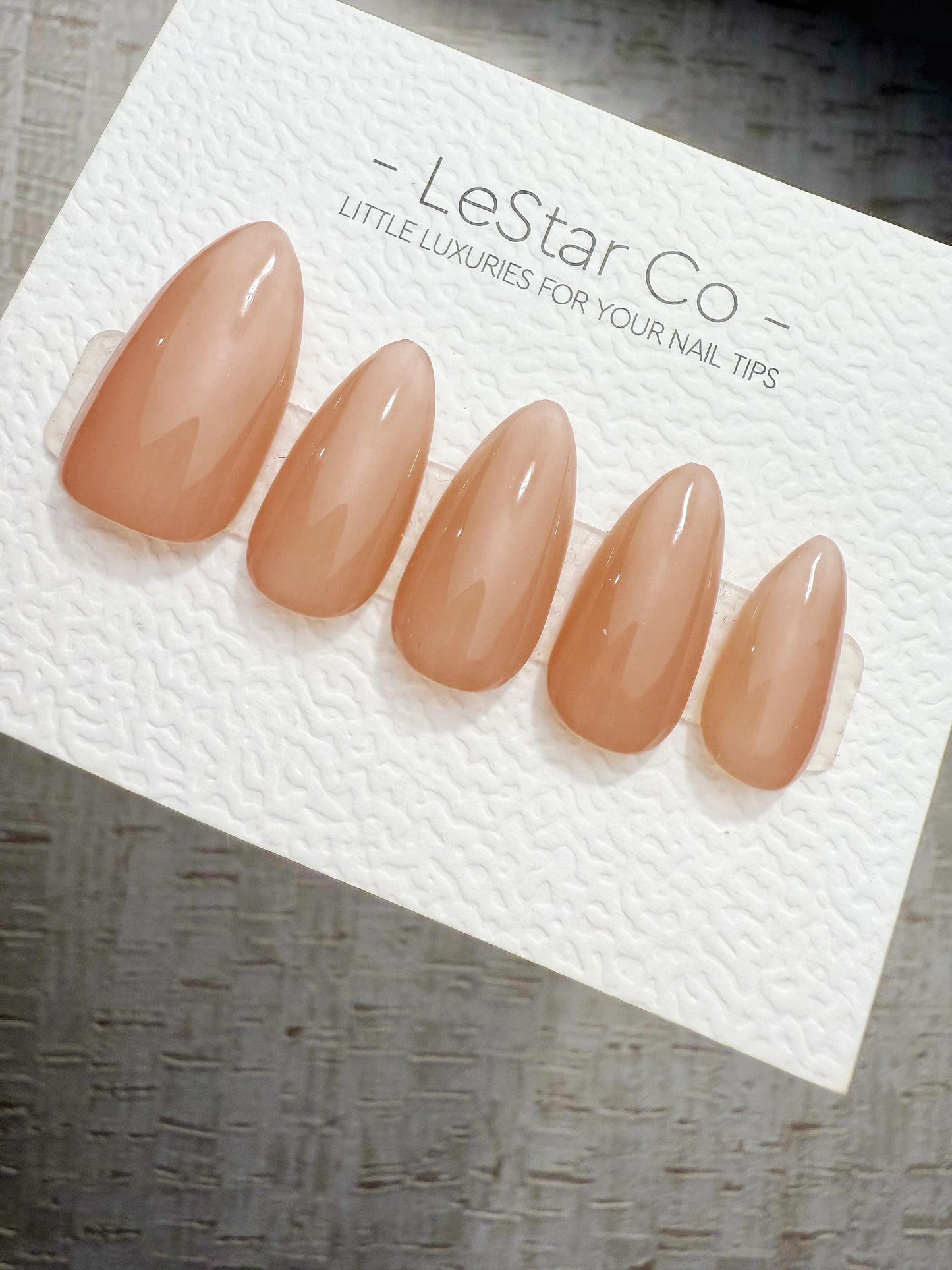 Timed Offer 4 For 3) Handmade Press On Nude Petal Gel Acrylic Nails