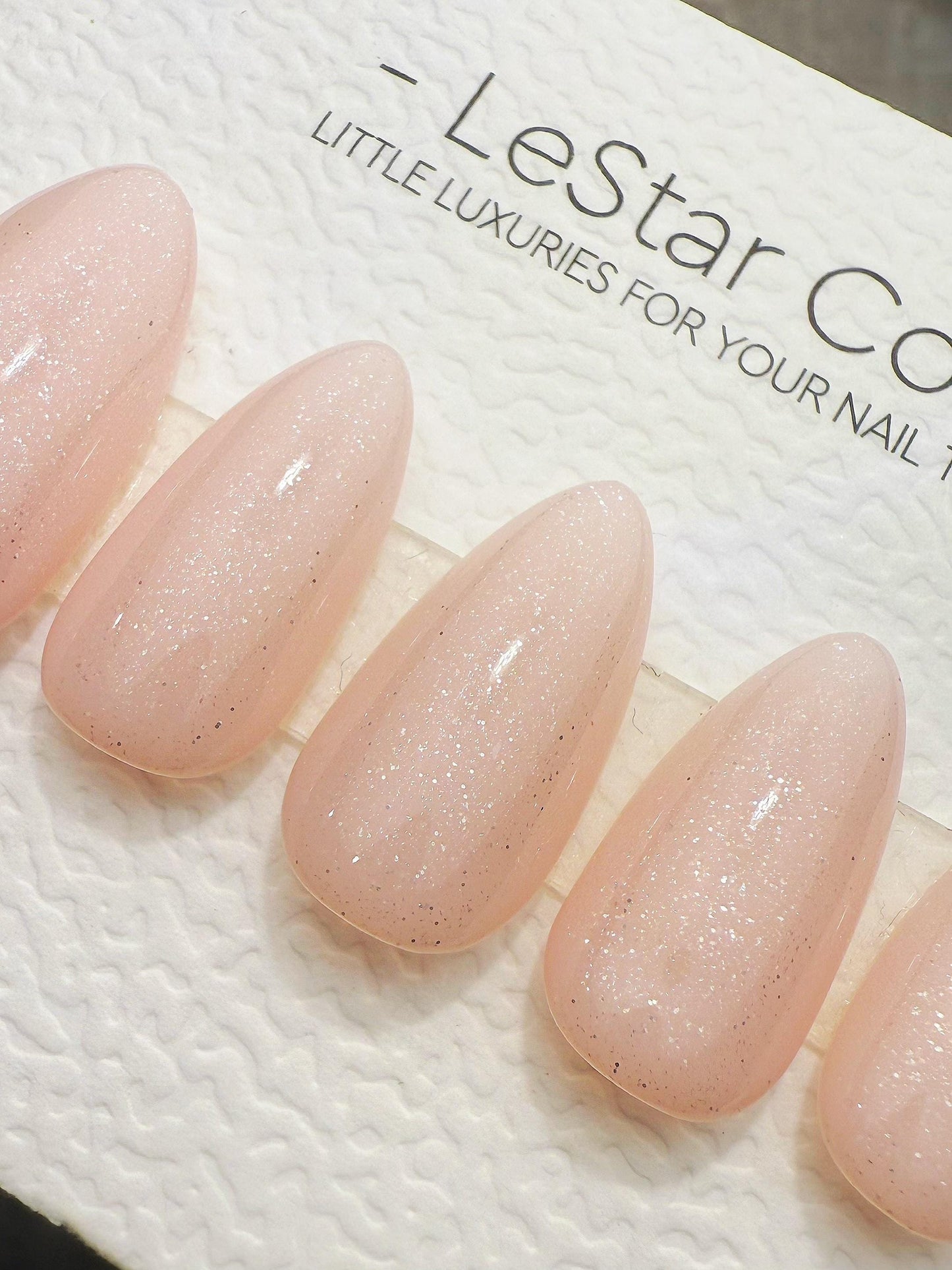Timed Offer 4 For 3) Handmade Press On Fairy Dust Gel Acrylic Nails