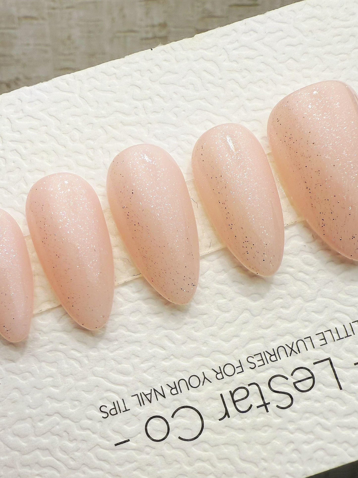 Timed Offer 4 For 3) Handmade Press On Fairy Dust Gel Acrylic Nails