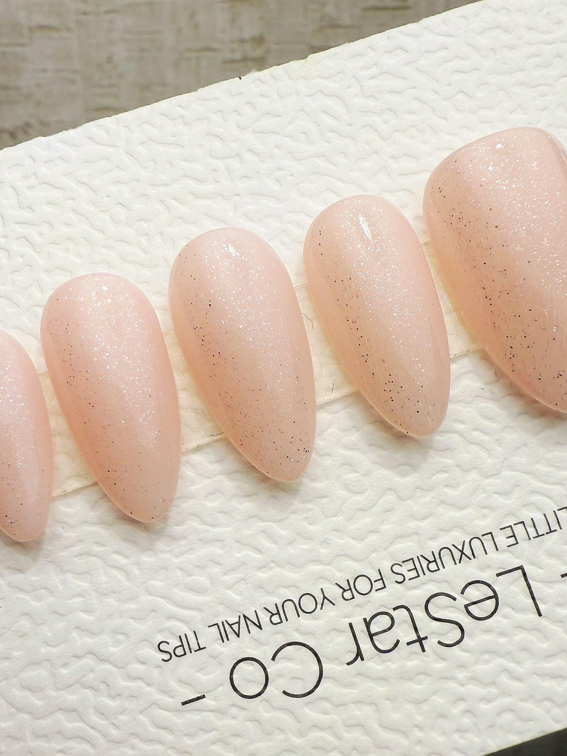 Timed Offer 4 For 3) Handmade Press On Fairy Dust Gel Acrylic Nails