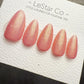 Timed Offer 4 For 3) Handmade Press On Golden Blush Gel Acrylic Nails