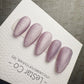Timed Offer 4 For 3) Handmade Press On Stardust Lilac Gel Acrylic Nails