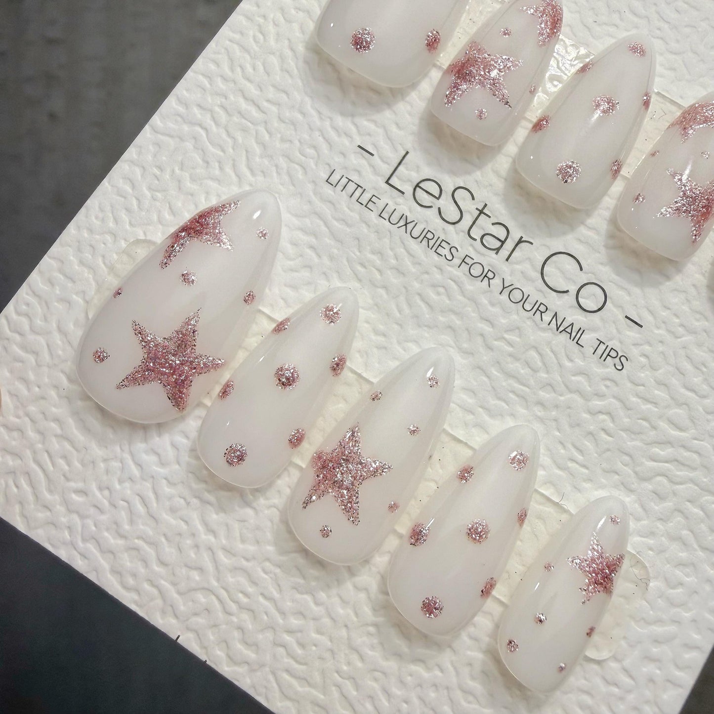 Timed Offer 4 For 3) Handmade Press On Sugar Star Dream Gel Acrylic Nails