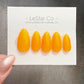 Timed Offer 4 For 3) Handmade Press On Mango Sunrise Gel Acrylic Nails
