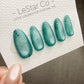Timed Offer 4 For 3) Handmade Press On Frozen Mint Cat Eye Gel Nails