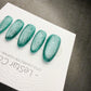 Timed Offer 4 For 3) Handmade Press On Frozen Mint Cat Eye Gel Nails