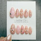 Timed Offer 4 For 3) Handmade Press On Blush Lace Garden Gel Acrylic Nails