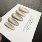 Handmade Silver Cashmere Cat Eye Gel Press On Nails – Reusable, Customizable Manicure