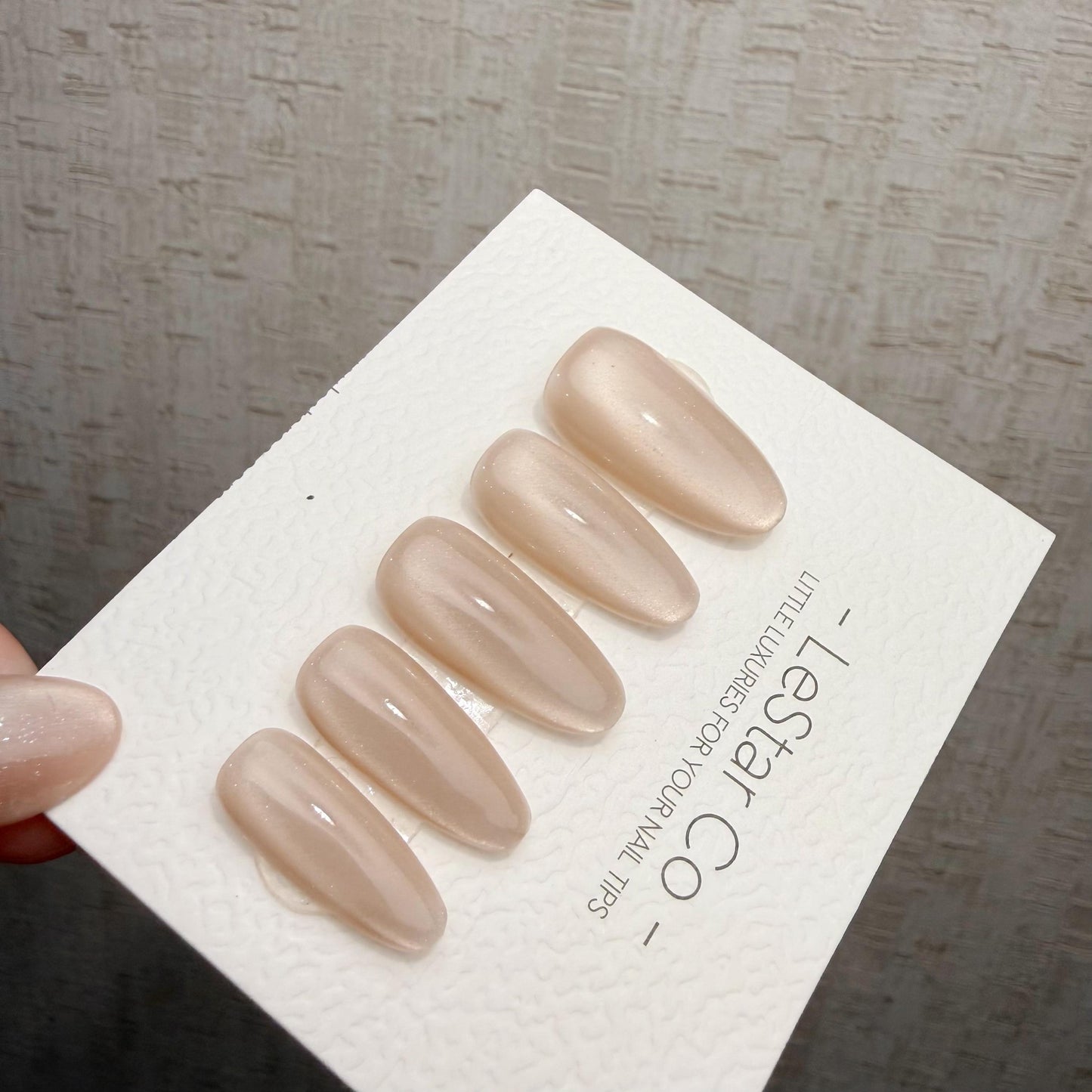 Handmade Silk Cashmere Cat Eye Gel Press On Nails – Reusable, Customizable Manicure