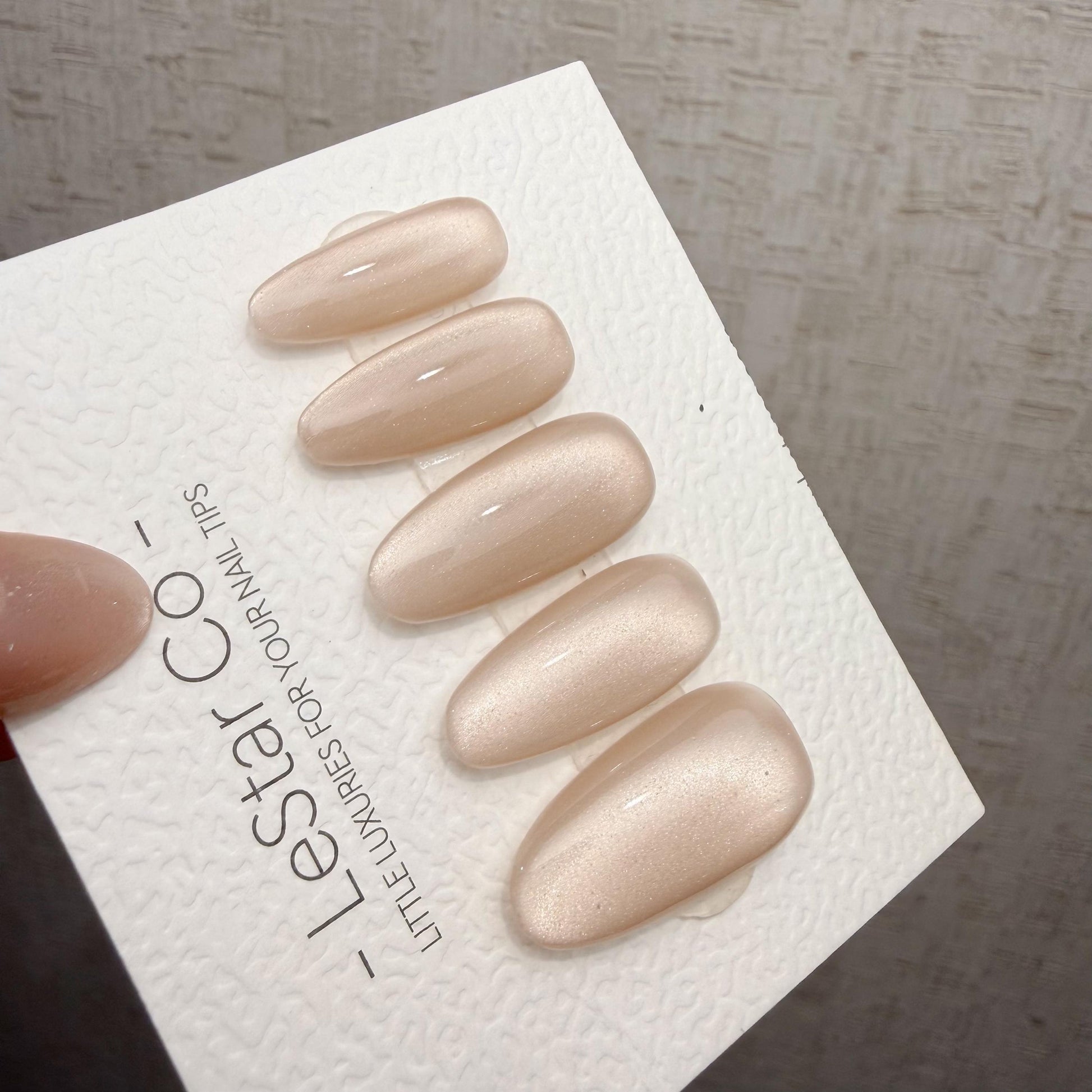 Handmade Silk Cashmere Cat Eye Gel Press On Nails – Reusable, Customizable Manicure