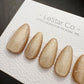 Timed Offer 4 For 3) Handmade Press On Champagne Stardust Gel Acrylic Nails