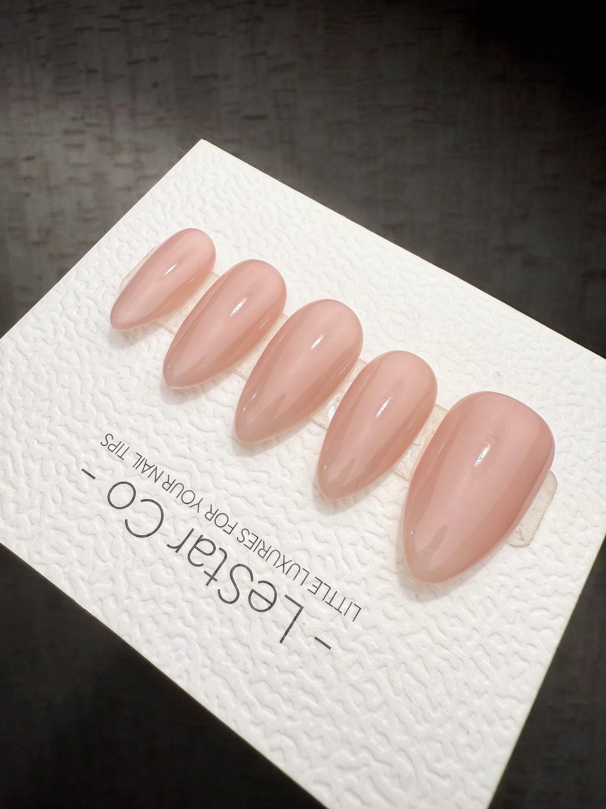 Timed Offer 4 For 3) Handmade Press On Blush Veil Gel Acrylic Nails
