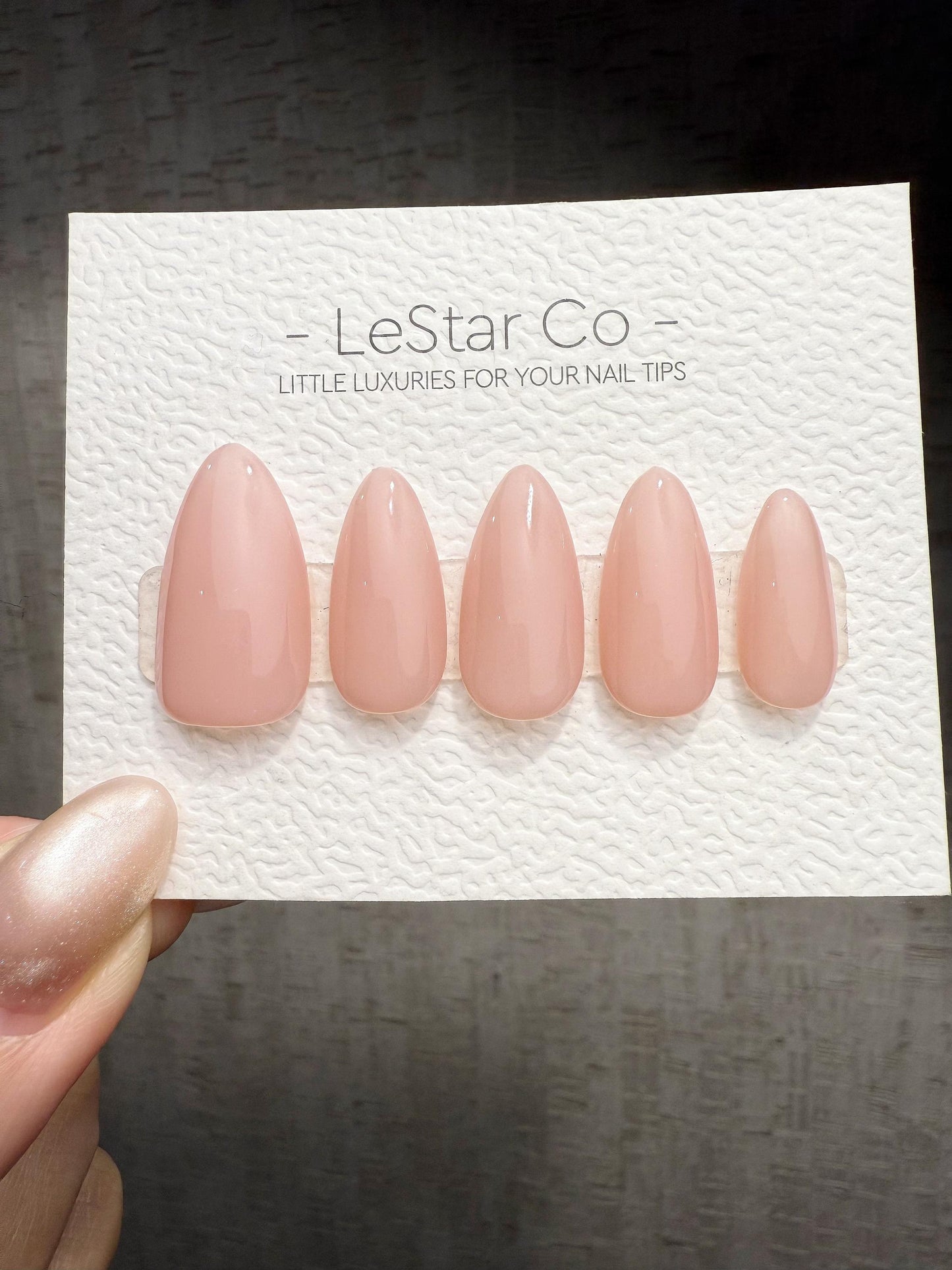 Timed Offer 4 For 3) Handmade Press On Blush Veil Gel Acrylic Nails