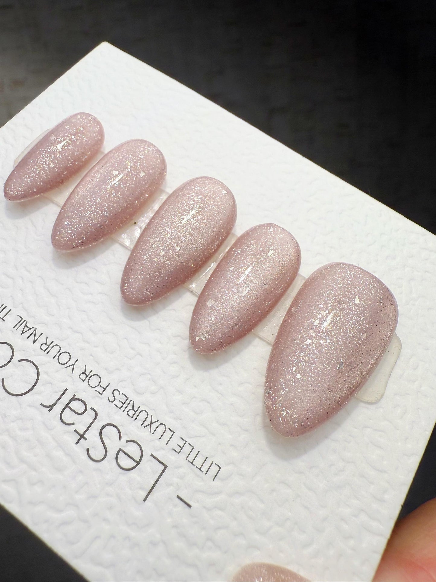 Timed Offer 4 For 3) Handmade Press On Crystal purple Gel Acrylic Nails