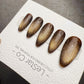 Timed Offer 4 For 3) Handmade Press On Eclipse Gold Cat Eye Gel Acrylic Nails