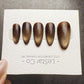 Timed Offer 4 For 3) Handmade Press On Eclipse Gold Cat Eye Gel Acrylic Nails