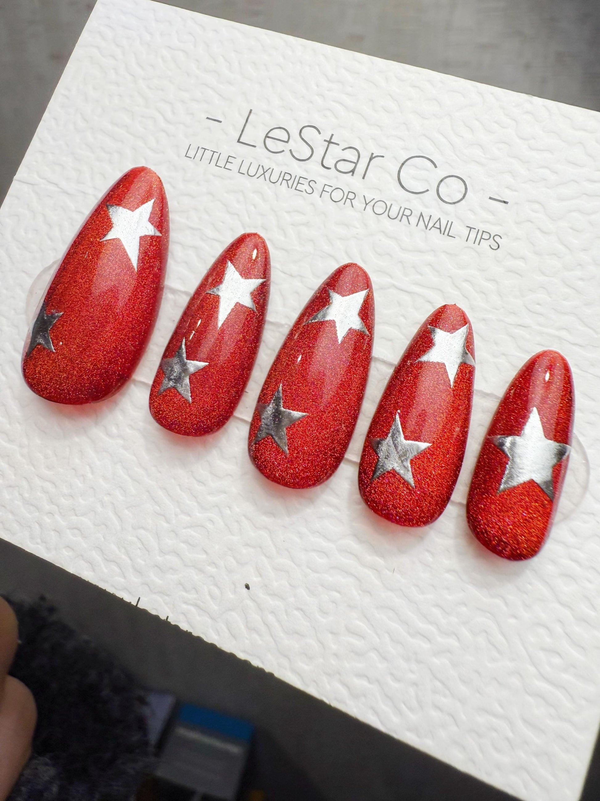 Timed Offer 4 For 3) Handmade Press On Retro Pop Star Gel Nails