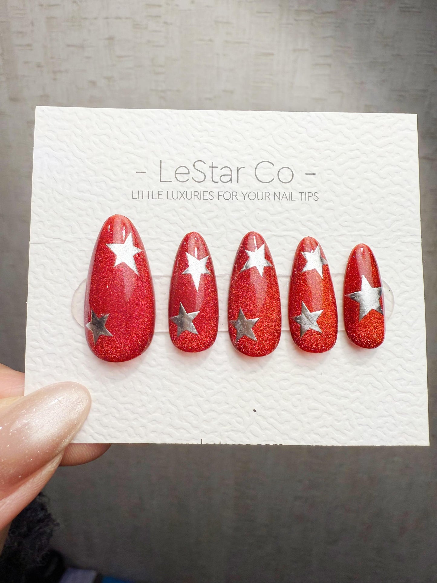 Timed Offer 4 For 3) Handmade Press On Retro Pop Star Gel Nails