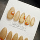 Handmade Cat Eye Gel Press On Nails: Golden Daisy