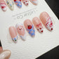Handmade Gel Press On Nails: Dolly Picnic