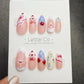 Handmade Gel Press On Nails: Dolly Picnic