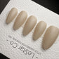 Timed Offer 4 For 3) Handmade Press On Ivory Latte Gel Acrylic Nails