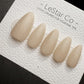 Timed Offer 4 For 3) Handmade Press On Ivory Latte Gel Acrylic Nails