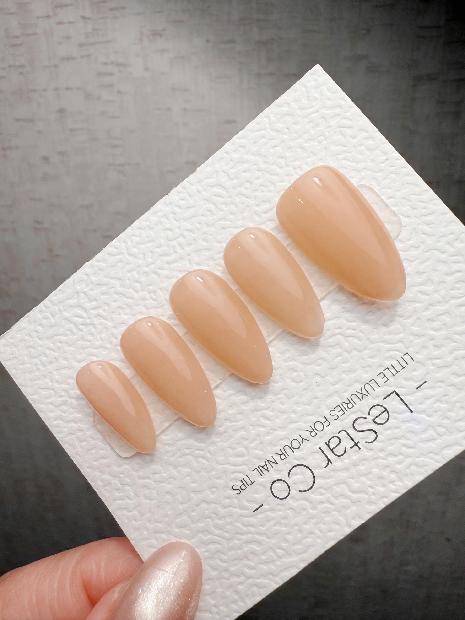Timed Offer 4 For 3) Handmade Press On Bare Blush Gel Acrylic Nails