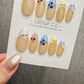 Timed Offer 4 For 3) Handmade Press On Fruit Market Gel Acrylic Nails