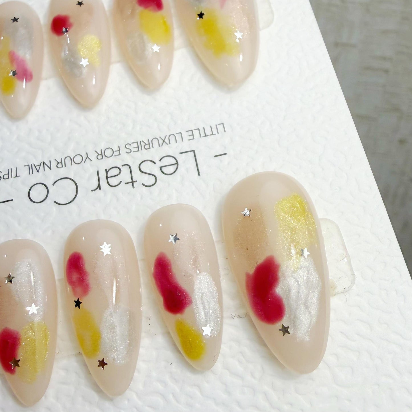 Timed Offer 4 For 3) Handmade Press On Dream Nebula Gel Acrylic Nails
