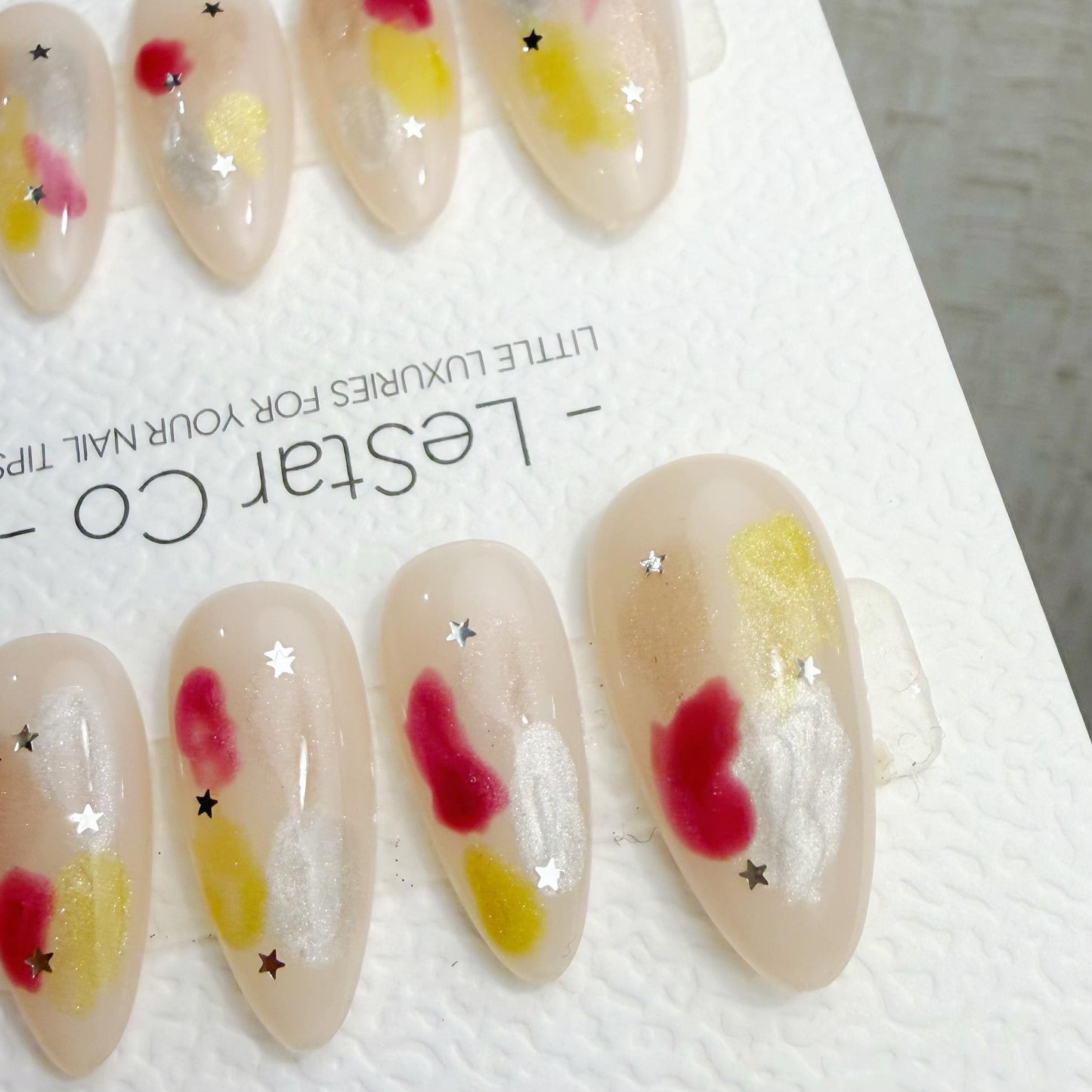 Timed Offer 4 For 3) Handmade Press On Dream Nebula Gel Acrylic Nails