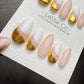 Timed Offer 4 For 3) Handmade Press On Ivory Luxe Gel Acrylic Nails