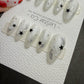 Handmade Frosted Cosmos Press On Nails – Gel Acrylic Manicure